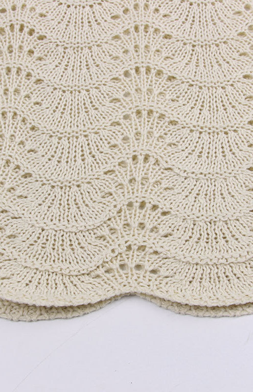 Heidi-Mode | Damen Ärmelloses Ausschneidungs Einfarbiges Strickkleid