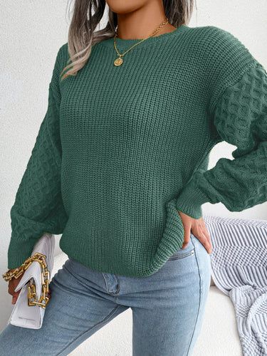 HeidiMode - Rundhalsausschnitt-Strickpullover