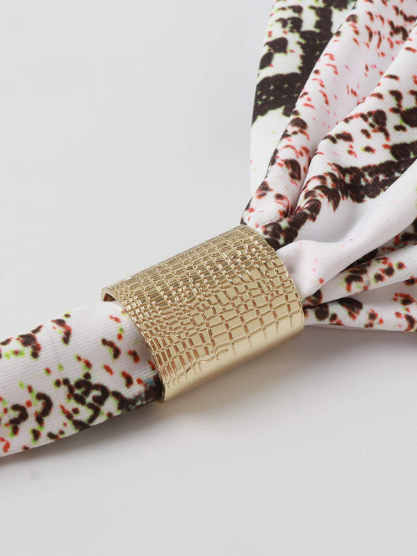 Heidi-Mode | Gold Wrap Einteiliger Badeanzug
