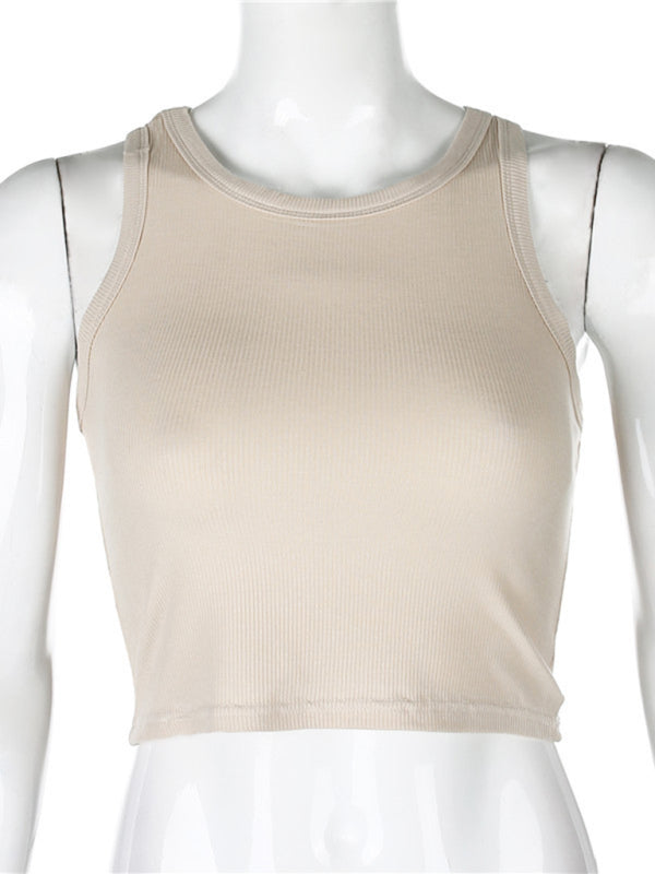 Heidi-Mode | Damen Unifarben Basic Unterzieh Stretch Tanktop