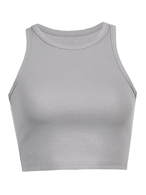 Heidi-Mode | Damen Unifarben Basic Unterzieh Stretch Tanktop