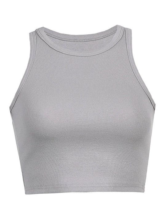 Heidi-Mode | Damen Unifarben Basic Unterzieh Stretch Tanktop
