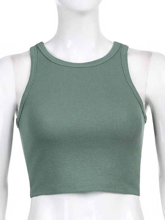 Heidi-Mode | Damen Unifarben Basic Unterzieh Stretch Tanktop