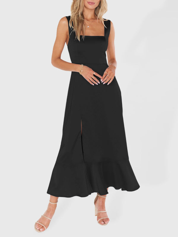 Heidi-Mode | Damen Elegantes und Modisches Pendel Schlitz Französisches High-end Gefühl Kleid