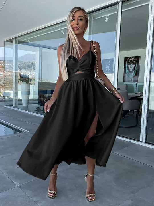 Heidi-Mode | Damen Woven Sexy Schulterträger Mode Damen Kleid Kleid