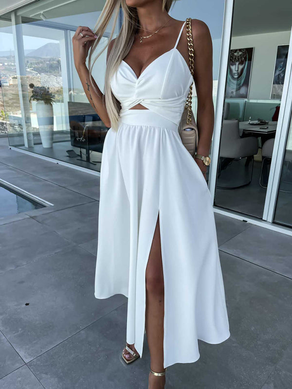 Heidi-Mode | Damen Woven Sexy Schulterträger Mode Damen Kleid Kleid