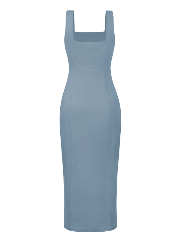 Brautjungfernkleid mit hohem Schlitz