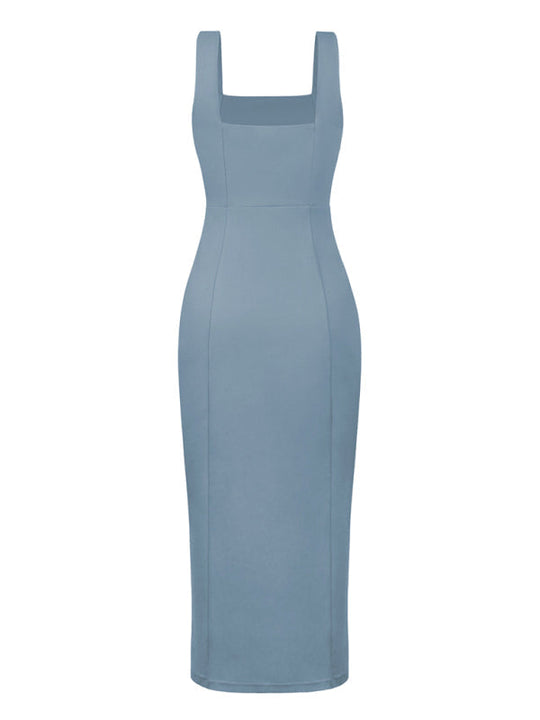 Brautjungfernkleid mit hohem Schlitz
