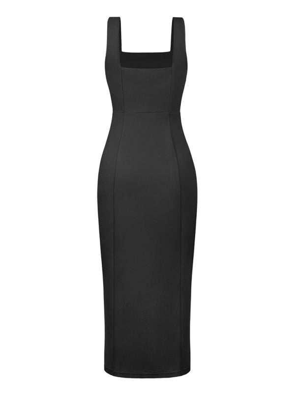 Brautjungfernkleid mit hohem Schlitz