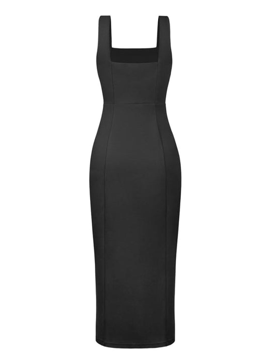 Brautjungfernkleid mit hohem Schlitz