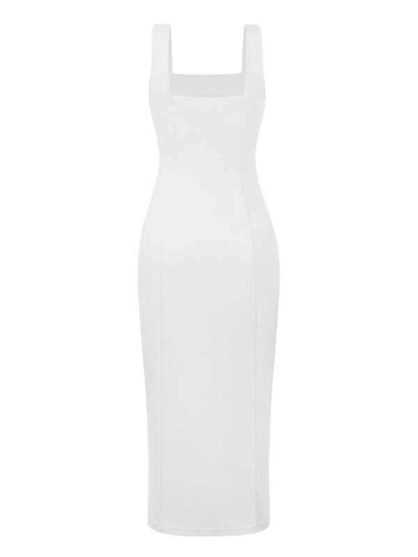 Brautjungfernkleid mit hohem Schlitz