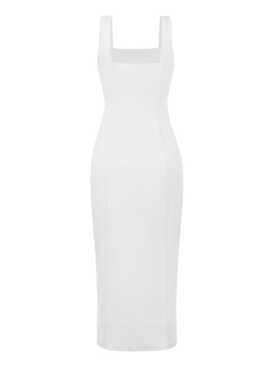 Brautjungfernkleid mit hohem Schlitz