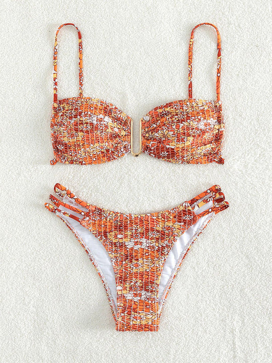 Heidi-Mode | Fashion Bedruckter Badeanzug Sexy Dreieck Zweiteiliger Badeanzug Bikini
