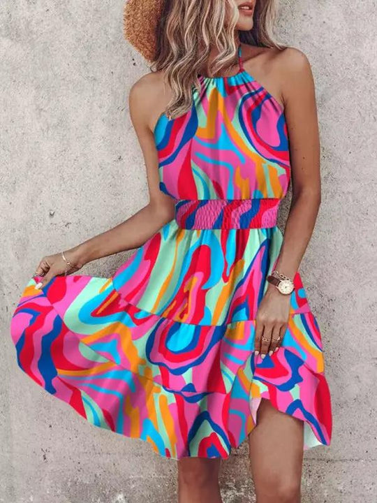 Heidi-Mode | Neue Mode sexy schulterfreies Halterneck Damenkleid