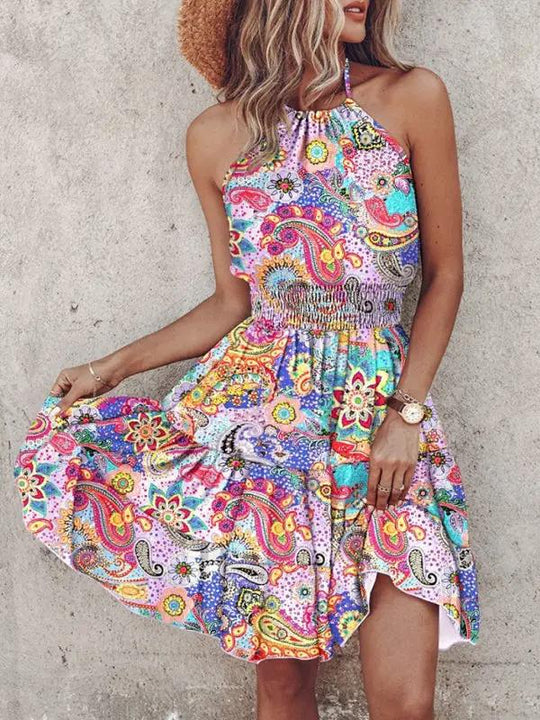 Heidi-Mode | Neue Mode sexy schulterfreies Halterneck Damenkleid