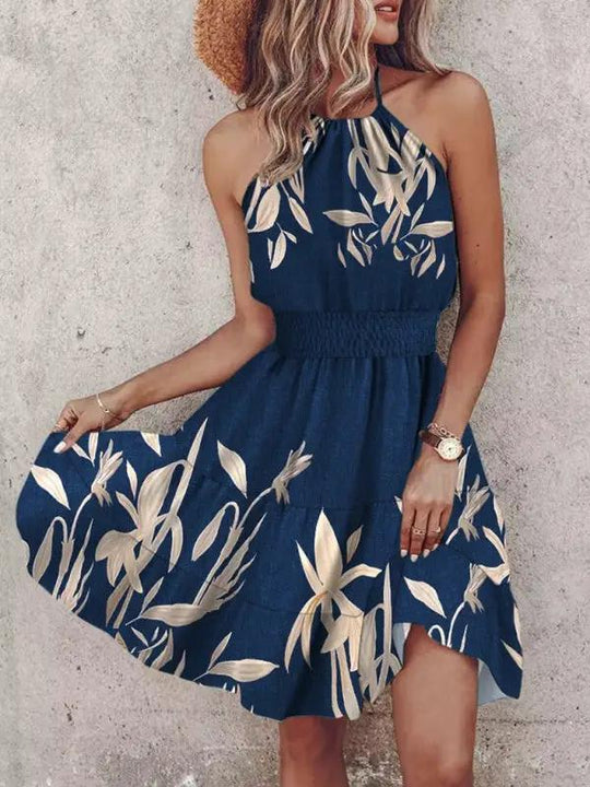 Heidi-Mode | Neue Mode sexy schulterfreies Halterneck Damenkleid