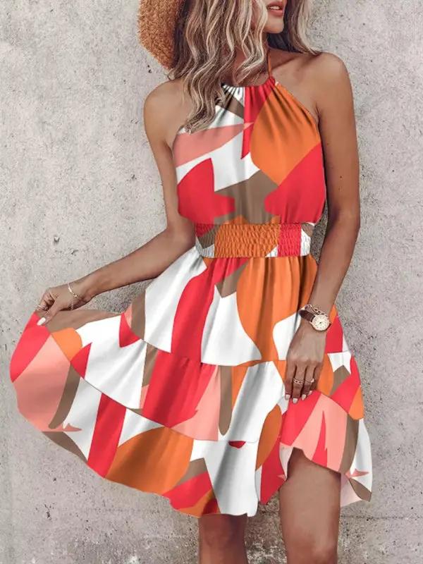 Heidi-Mode | Neue Mode sexy schulterfreies Halterneck Damenkleid