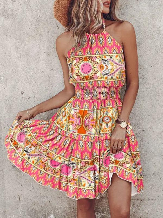 Heidi-Mode | Neue Mode sexy schulterfreies Halterneck Damenkleid