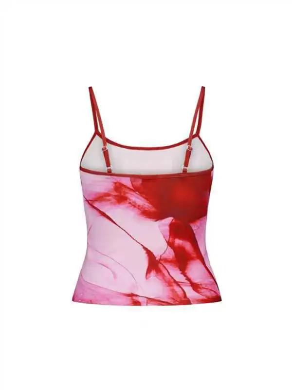 Heidi-Mode | Neues Frühling und Sommer kontrastierende Farbe sexy rückenfreies schlankes Top für heiße Mädchen