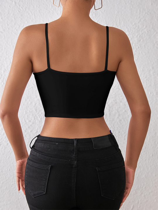 Heidi-Mode | Frühling und Sommer sexy bauchfreies Spaghetti-Top