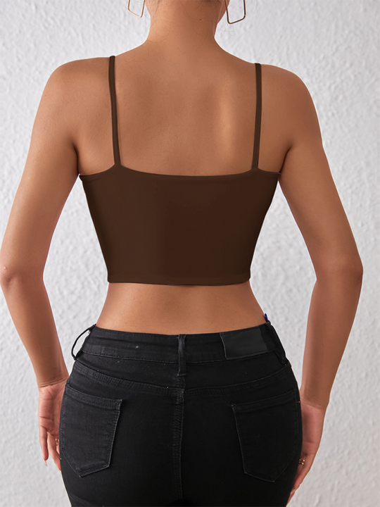 Heidi-Mode | Frühling und Sommer sexy bauchfreies Spaghetti-Top