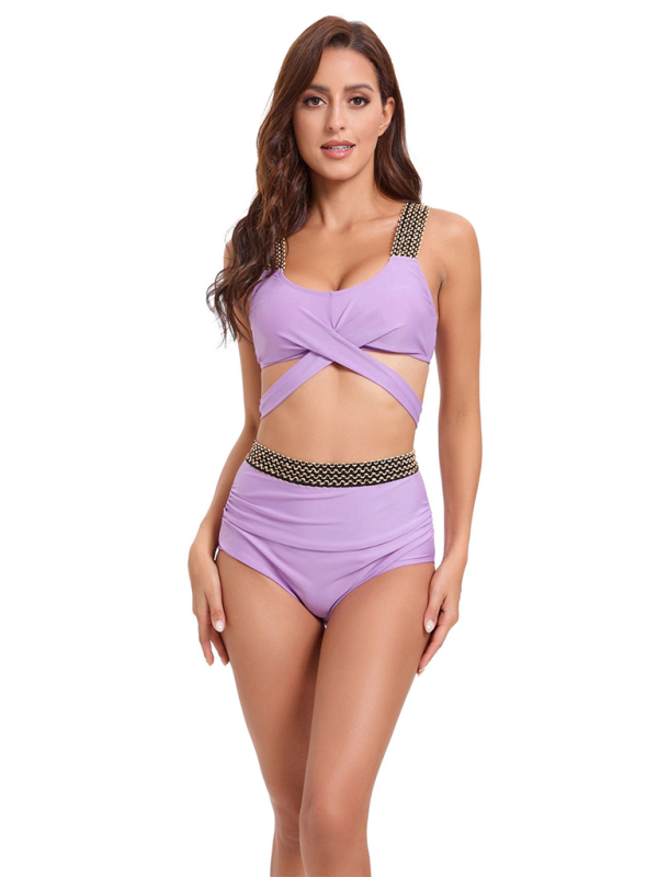 Heidi-Mode | Damen Bikini Zweiteiler enges Badeanzug sexy Kreuz Rückenausschnitt Bikini