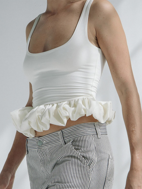 Heidi-Mode | Stitching Fashion Freizeit T-Shirt Weste