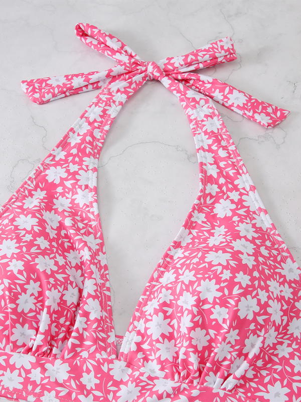 Heidi-Mode | Neuer Dreiteiler Badeanzug Damen Klein Floral Bikini