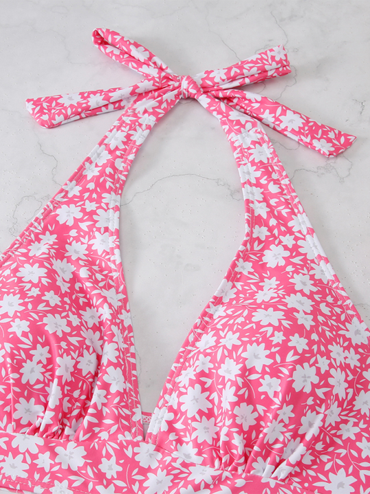 Heidi-Mode | Neuer Dreiteiler Badeanzug Damen Klein Floral Bikini