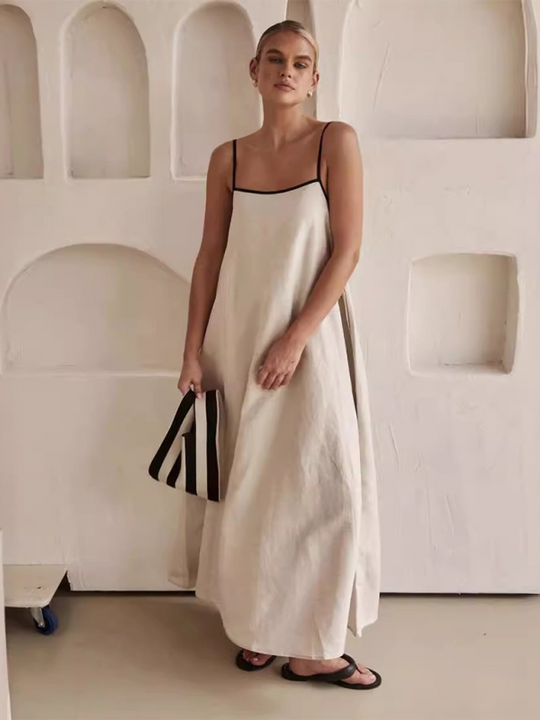 Heidi-Mode | Damenmode Leinenkleid mit Taschen