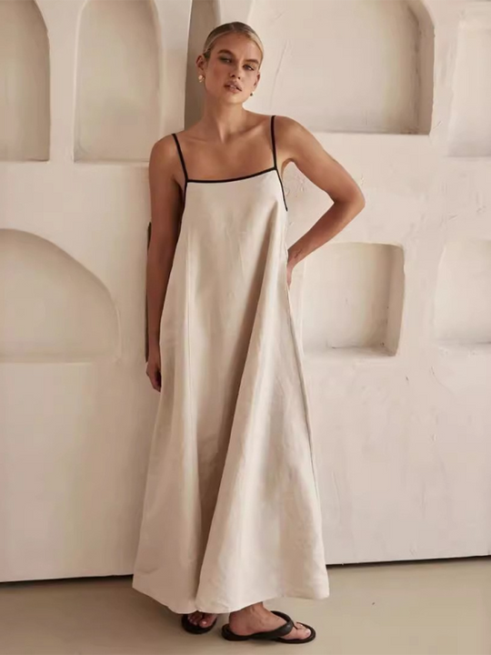 Heidi-Mode | Damenmode Leinenkleid mit Taschen