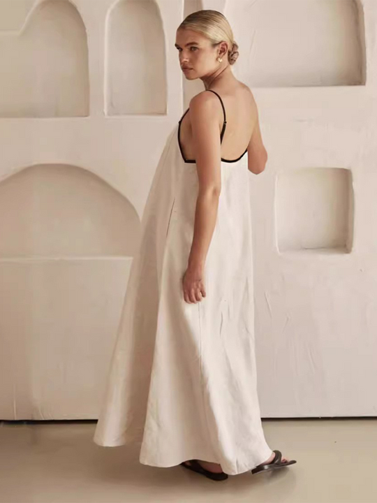 Heidi-Mode | Damenmode Leinenkleid mit Taschen