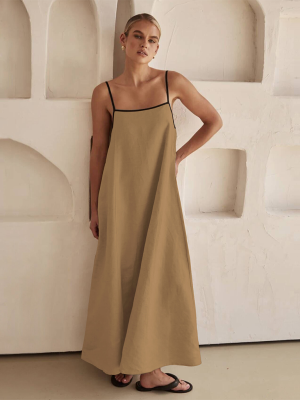 Heidi-Mode | Damenmode Leinenkleid mit Taschen