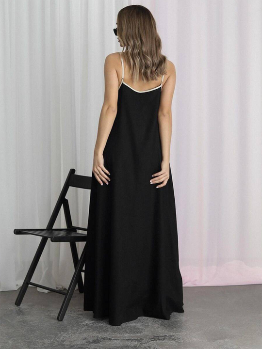 Heidi-Mode | Damenmode Leinenkleid mit Taschen