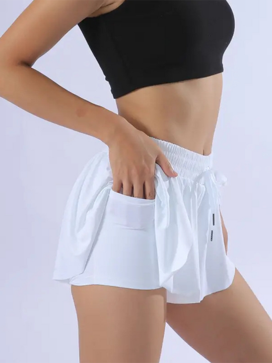Heidi-Mode | Damen neuer Stil Sport Hoch elastisch und bequeme Tasche Tennisrock