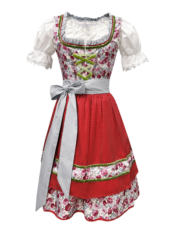 Heidi-Mode | Halloween Bayerisches Dienstmädchen-Uniform Auftritt Kostüm Deutsch München Oktoberfest Bühnenauftritt Kostüm