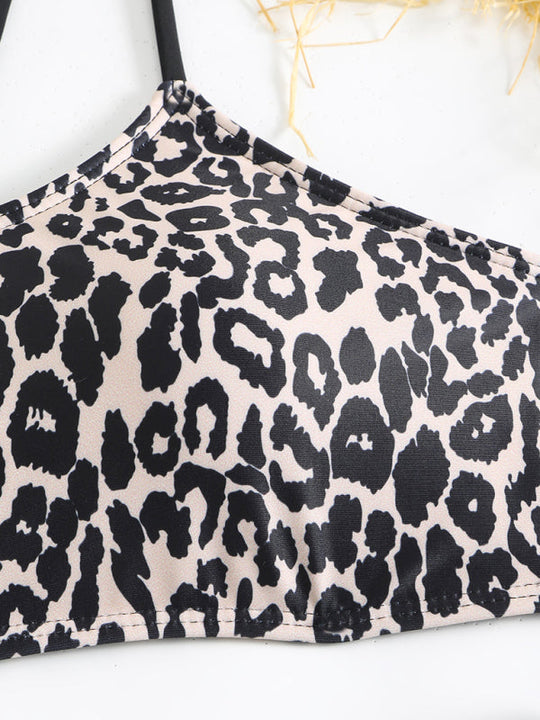 Heidi-Mode | Leopardenmuster Zweiteiliges Sexy Badeanzug