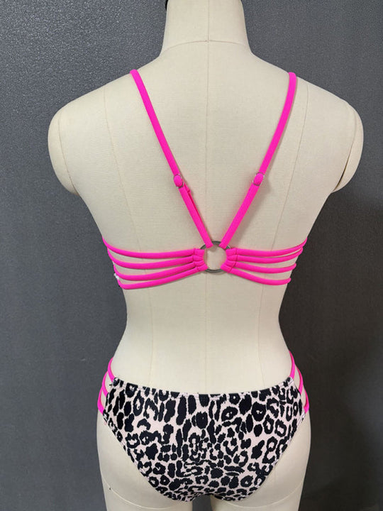 Heidi-Mode | Leopardenmuster Zweiteiliges Sexy Badeanzug