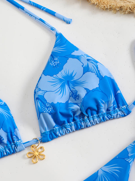 Heidi-Mode | Blumenmuster Halterneck-Bikini