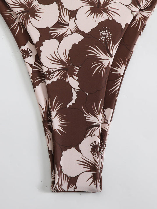 Heidi-Mode | Blumenmuster Halterneck-Bikini