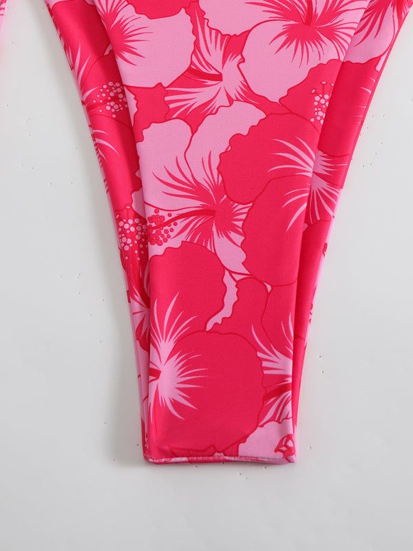 Heidi-Mode | Blumenmuster Halterneck-Bikini