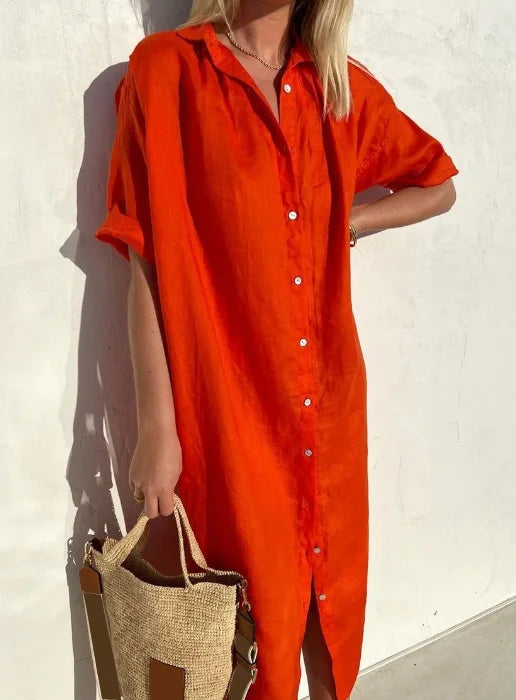 Leinen Hemdkleid