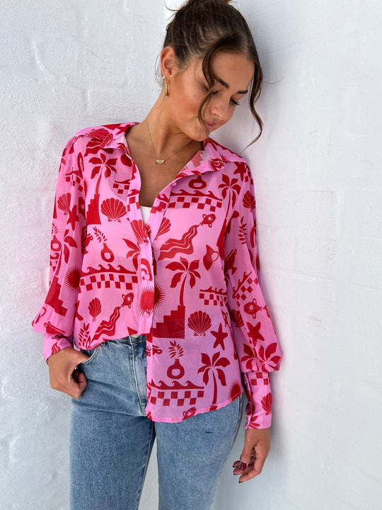 Bliss Rosa Bluse