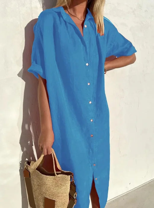 Leinen Hemdkleid