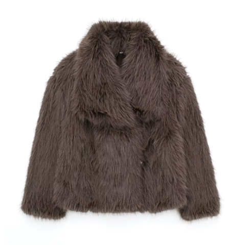 Heidi-Mode | Elegante Pelzjacke für Frauen Warm, Weich und Luxuriös, Stilvoll und Gemütlich, Polyester