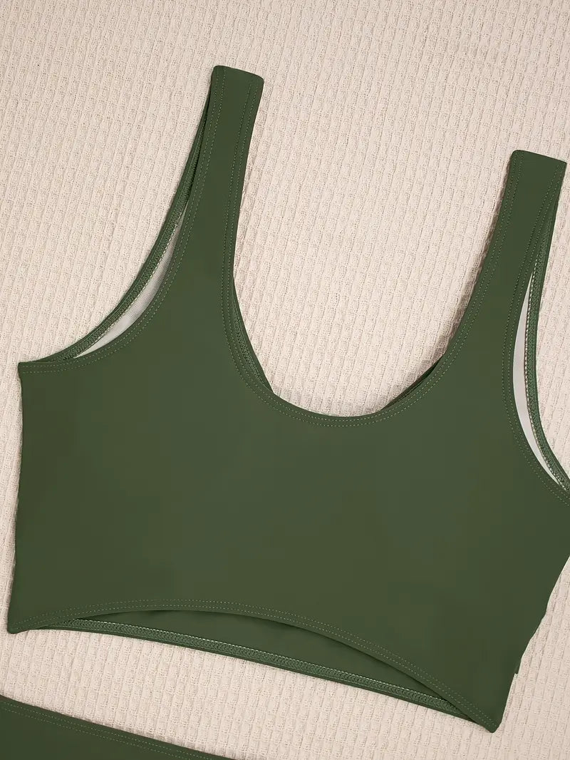 Heidi-Mode | Olivgrün Active Bikini Satz