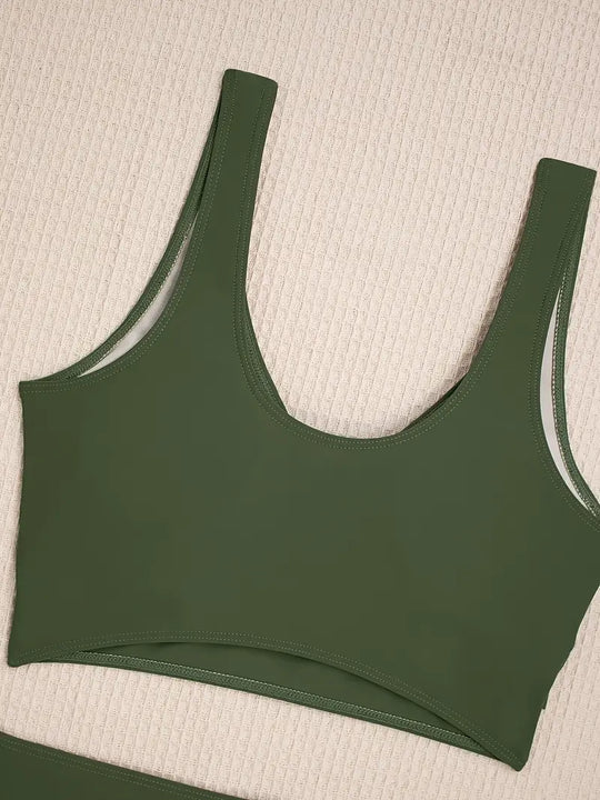 Heidi-Mode | Olivgrün Active Bikini Satz