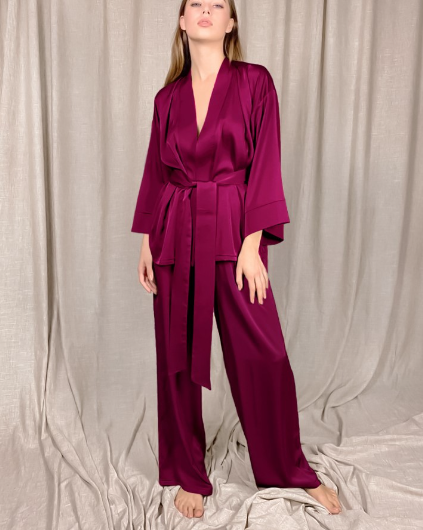 Pyjama-Set aus Weichem Satin