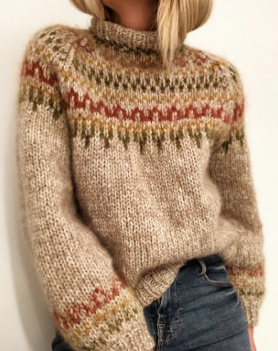 Heidi-Mode | Leichtgewicht Gestreifter Strickpullover