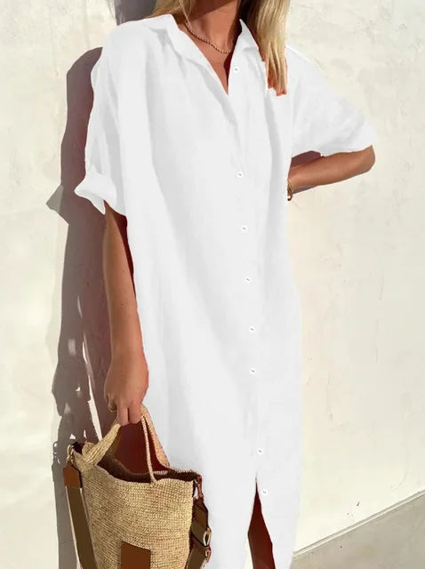 Leinen Hemdkleid